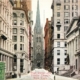 Dreieinigkeitskirche - Trinity Church (New York City) Wallstreet 1911 used